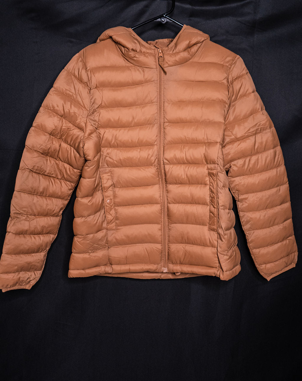 Zip Up Puffer Jacket with Storage Pouch