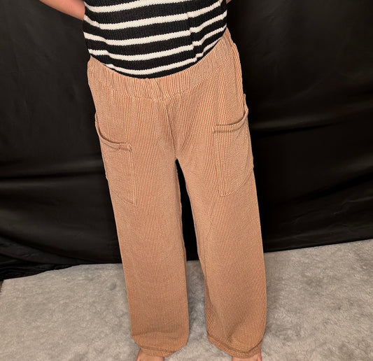 Ribbed Pocket Pants