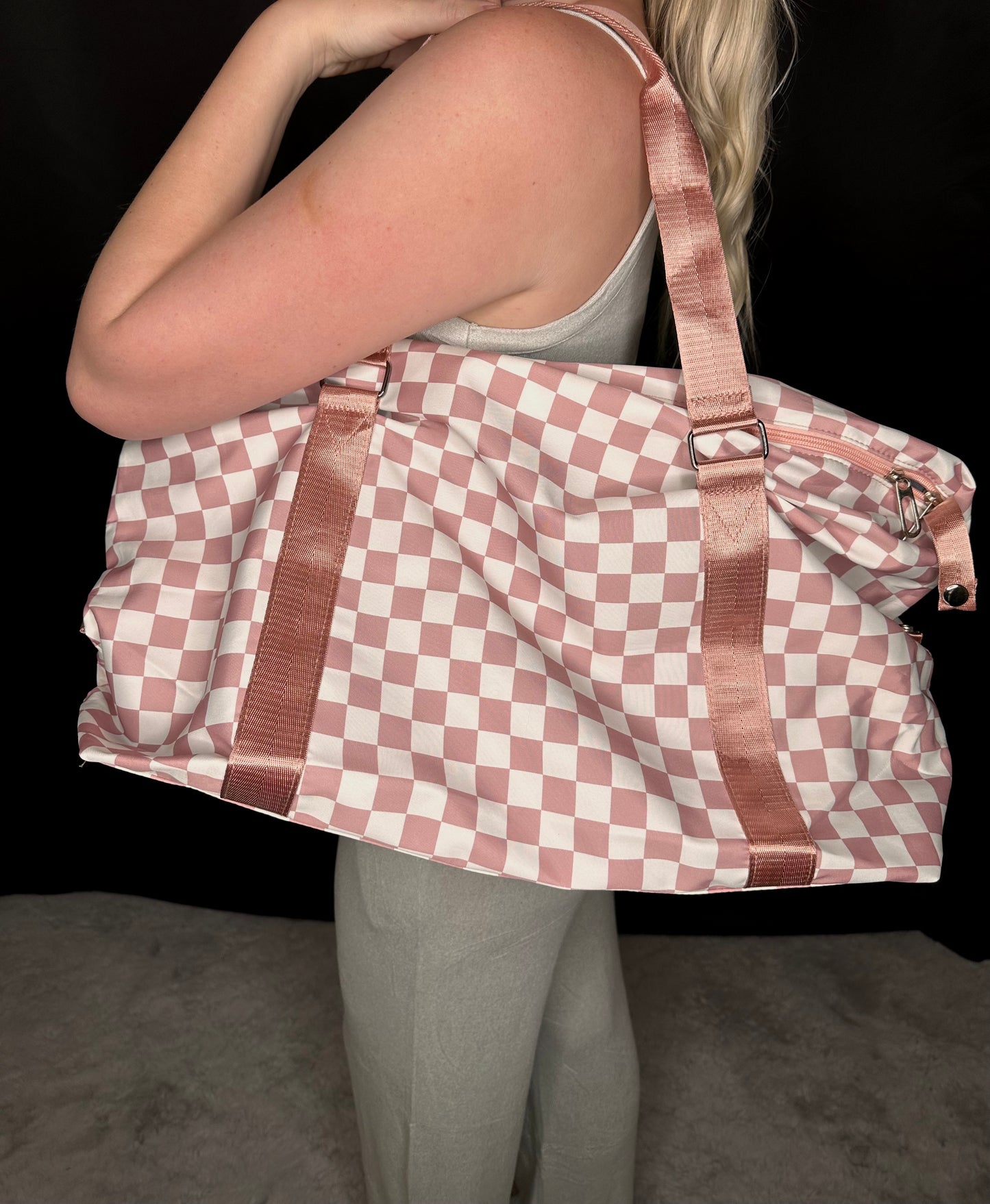 Checkered Duffle Bag