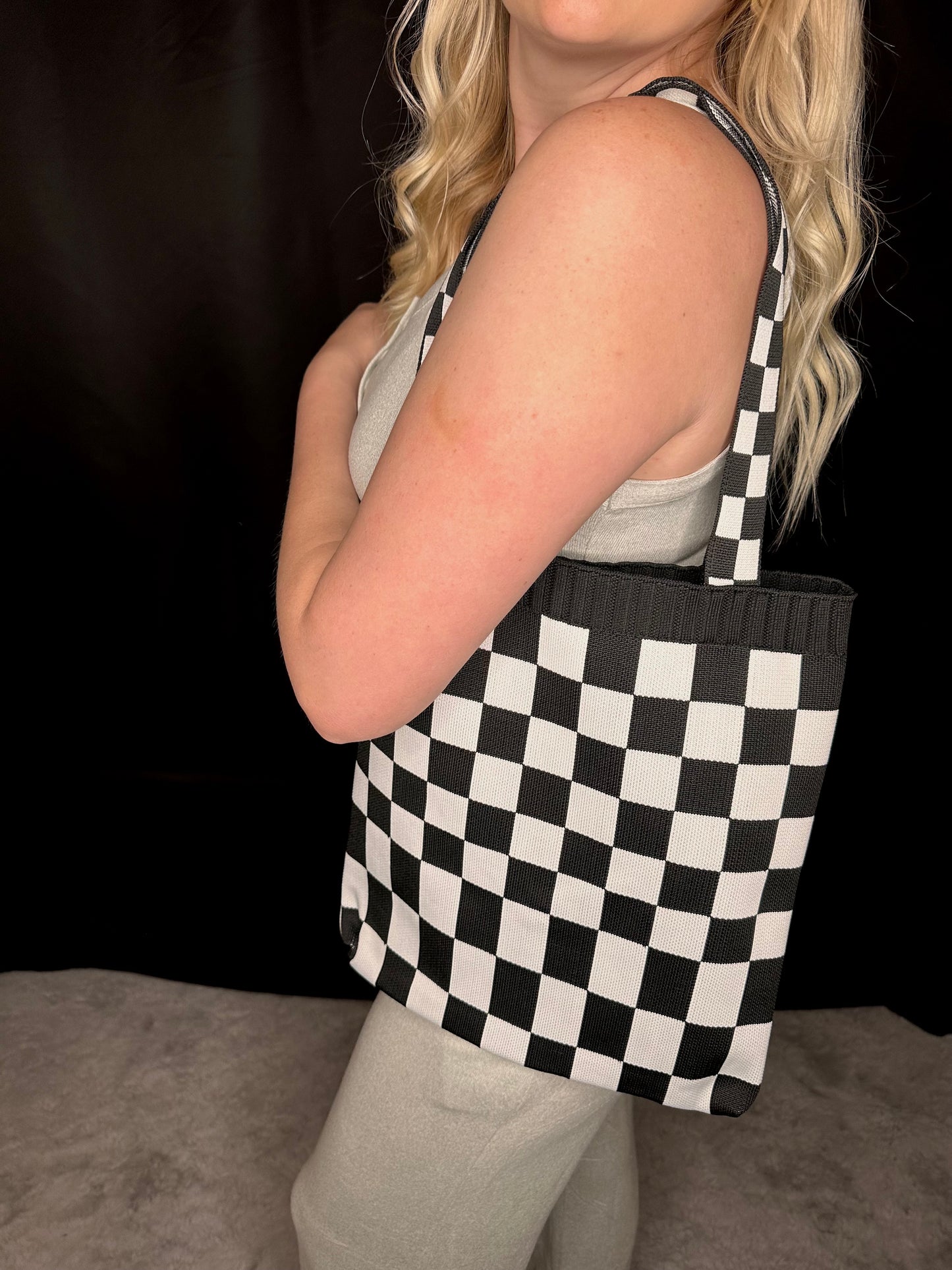 Checker Tote Bag