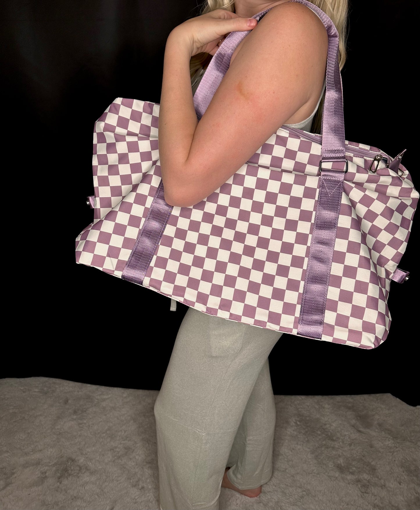 Checkered Duffle Bag