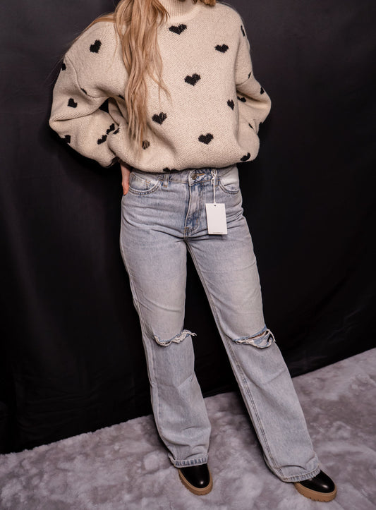 90's Vintage Super High Rise Flare Jeans