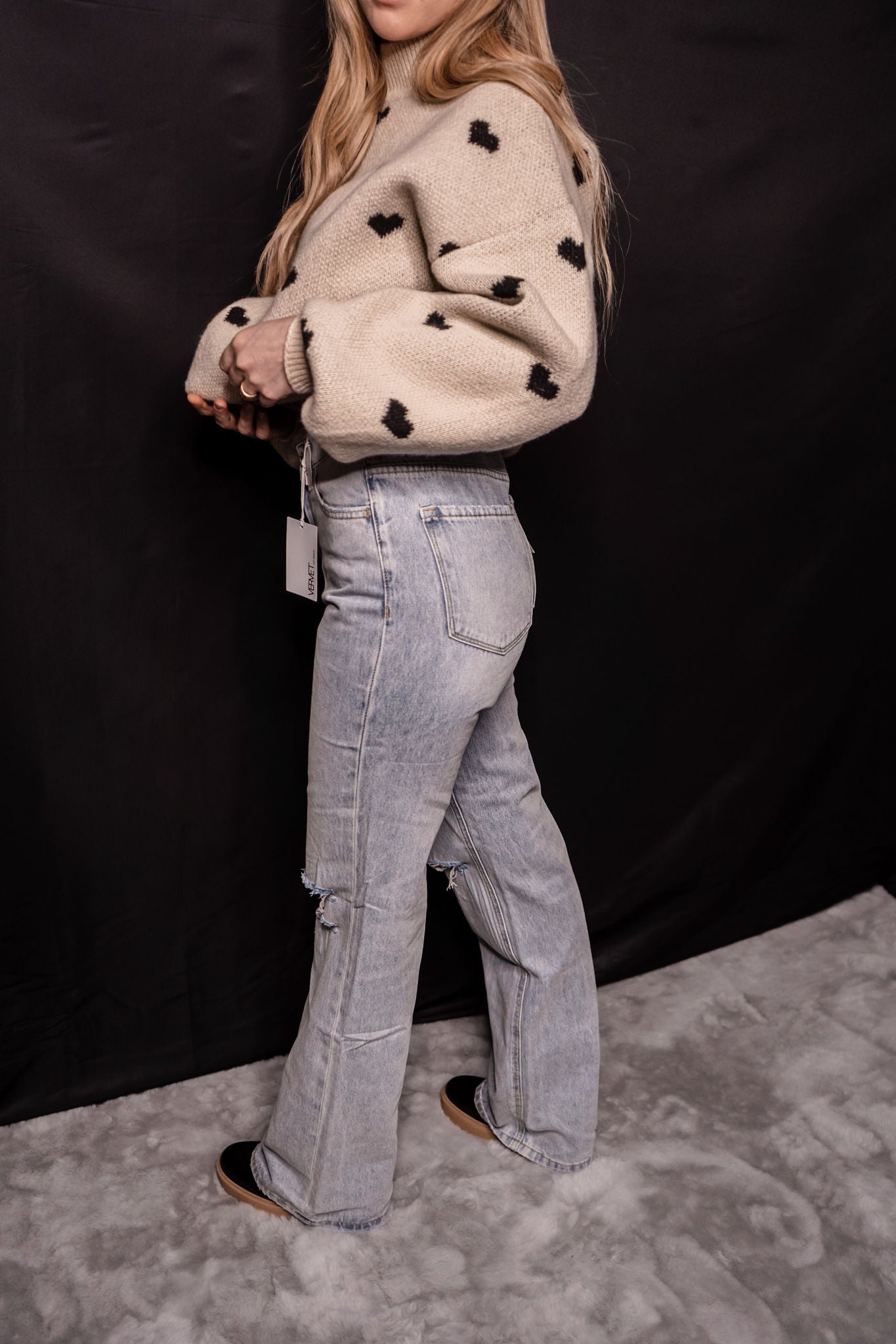 90's Vintage Super High Rise Flare Jeans